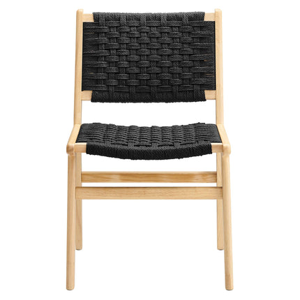 Modway EEI-6545 Saoirse Woven Rope Wood Dining Side Chair Set of 2 Modway