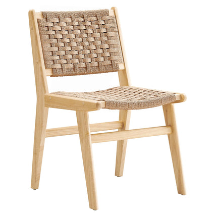 Modway EEI-6545 Saoirse Woven Rope Wood Dining Side Chair Set of 2 Modway