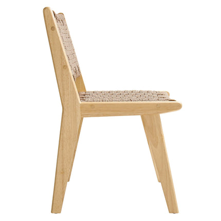 Modway EEI-6545 Saoirse Woven Rope Wood Dining Side Chair Set of 2 Modway