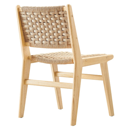 Modway EEI-6545 Saoirse Woven Rope Wood Dining Side Chair Set of 2 Modway