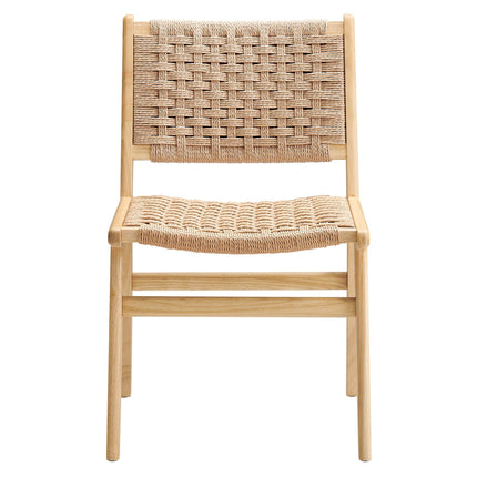 Modway EEI-6545 Saoirse Woven Rope Wood Dining Side Chair Set of 2 Modway