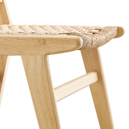 Modway EEI-6545 Saoirse Woven Rope Wood Dining Side Chair Set of 2 Modway