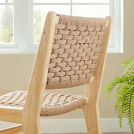 Modway EEI-6545 Saoirse Woven Rope Wood Dining Side Chair Set of 2 Modway