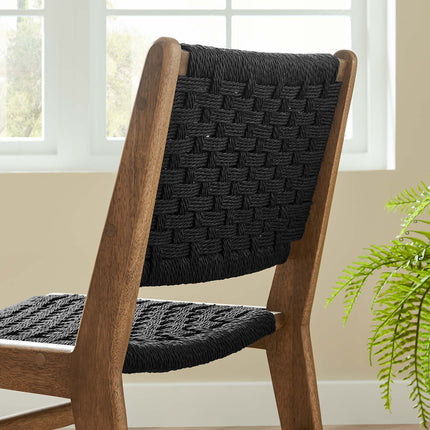 Modway EEI-6545 Saoirse Woven Rope Wood Dining Side Chair Set of 2 Modway
