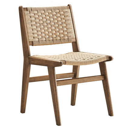 Modway EEI-6545 Saoirse Woven Rope Wood Dining Side Chair Set of 2 Modway