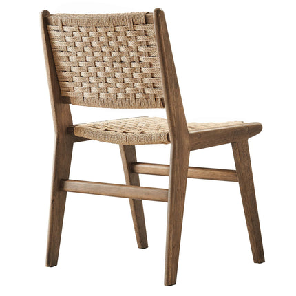 Modway EEI-6545 Saoirse Woven Rope Wood Dining Side Chair Set of 2 Modway