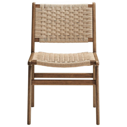 Modway EEI-6545 Saoirse Woven Rope Wood Dining Side Chair Set of 2 Modway