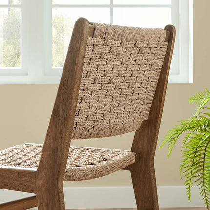 Modway EEI-6545 Saoirse Woven Rope Wood Dining Side Chair Set of 2 Modway