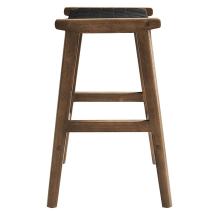 Modway EEI-6547 Saoirse Faux Leather Wood Counter Stool Set of 2 Modway