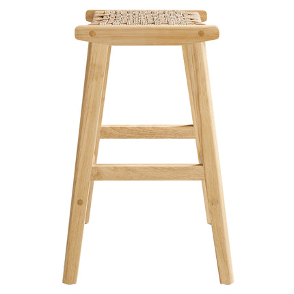 Modway EEI-6548 Saoirse Woven Rope Wood Counter Stool Set of 2 Modway