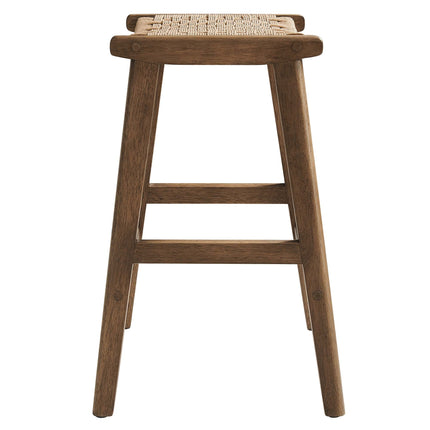 Modway EEI-6548 Saoirse Woven Rope Wood Counter Stool Set of 2 Modway