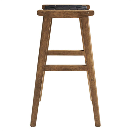 Modway EEI-6549 Saoirse Leather Wood Bar Stool Set of 2 Modway