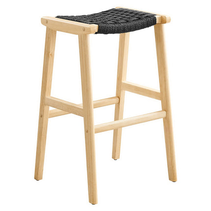 Modway EEI-6550 Saoirse Woven Rope Wood Bar Stool Set of 2 Modway