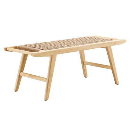 Modway EEI-6552 Saoirse 47" Wove Rope Wood Bench Modway