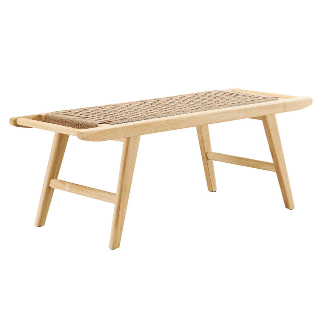 Modway EEI-6552 Saoirse 47" Wove Rope Wood Bench Modway