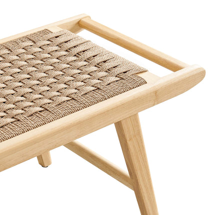 Modway EEI-6552 Saoirse 47" Wove Rope Wood Bench Modway