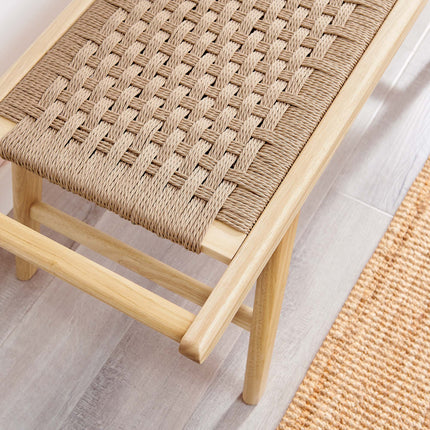 Modway EEI-6552 Saoirse 47" Wove Rope Wood Bench Modway