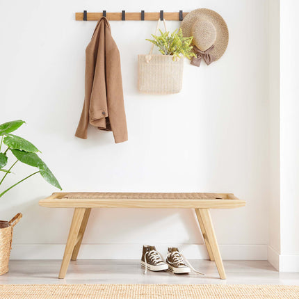 Modway EEI-6552 Saoirse 47" Wove Rope Wood Bench Modway
