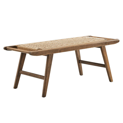 Modway EEI-6552 Saoirse 47" Wove Rope Wood Bench Modway