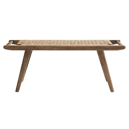 Modway EEI-6552 Saoirse 47" Wove Rope Wood Bench Modway