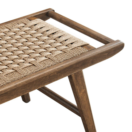 Modway EEI-6552 Saoirse 47" Wove Rope Wood Bench Modway