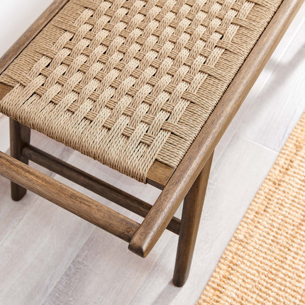Modway EEI-6552 Saoirse 47" Wove Rope Wood Bench Modway