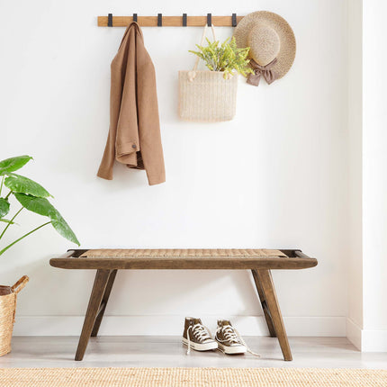 Modway EEI-6552 Saoirse 47" Wove Rope Wood Bench Modway