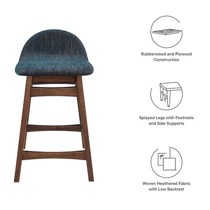 Modway EEI-6555 Juno Wood Counter Stool Set of 2 Modway