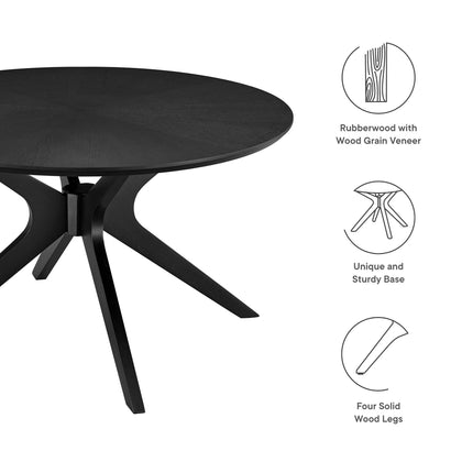 Modway EEI-6557 Crossroads Round Wood Coffee Table Modway