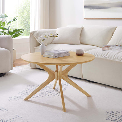 Modway EEI-6557 Crossroads Round Wood Coffee Table Modway