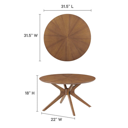 Modway EEI-6557 Crossroads Round Wood Coffee Table Modway