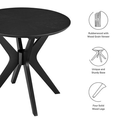 Modway EEI-6558 Crossroads 24" Round Wood Side Table Modway