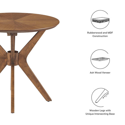 Modway EEI-6558 Crossroads 24" Round Wood Side Table Modway