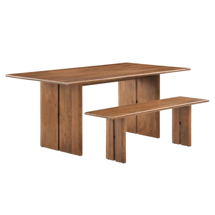 Modway EEI-6559 Amistad 72" Wood Dining Table and Bench Set Modway