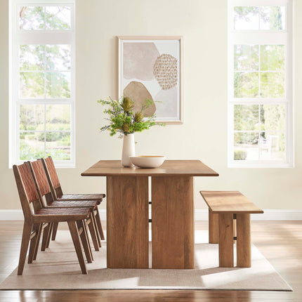 Modway EEI-6560 Amistad 86" Wood Dining Table and Bench Set Modway