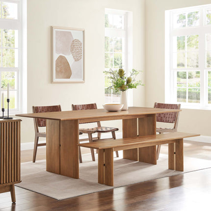 Modway EEI-6560 Amistad 86" Wood Dining Table and Bench Set Modway