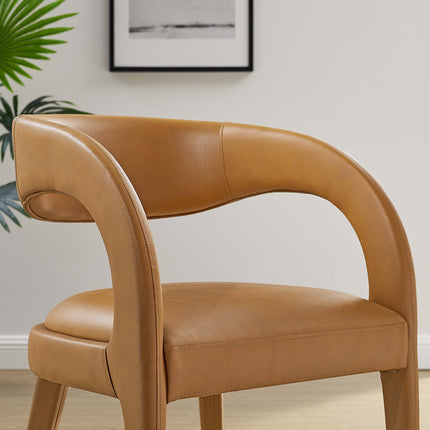 Modway EEI-6561 Pinnacle Vegan Leather Dining Chair Set of 2 Modway