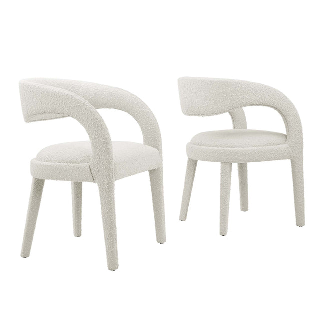 Modway EEI-6562 Pinnacle Boucle Upholstered Dining Chair Set of 2 Modway