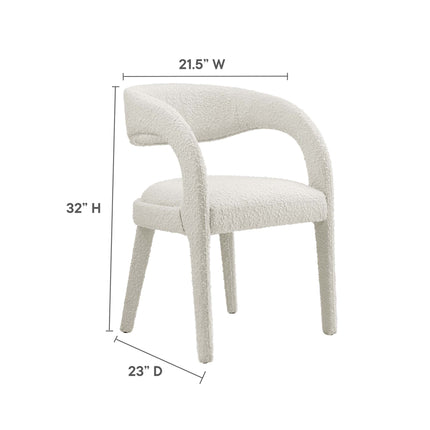 Modway EEI-6562 Pinnacle Boucle Upholstered Dining Chair Set of 2 Modway