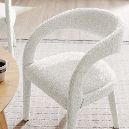 Modway EEI-6562 Pinnacle Boucle Upholstered Dining Chair Set of 2 Modway