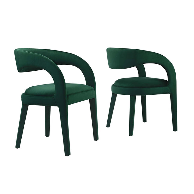 Modway EEI-6563 Pinnacle Performance Velvet Dining Chair Set of 2 Modway