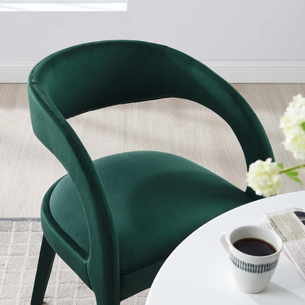 Modway EEI-6563 Pinnacle Performance Velvet Dining Chair Set of 2 Modway