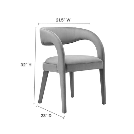 Modway EEI-6563 Pinnacle Performance Velvet Dining Chair Set of 2 Modway