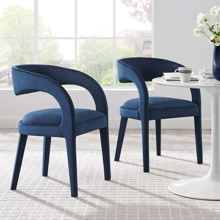Modway EEI-6563 Pinnacle Performance Velvet Dining Chair Set of 2 Modway
