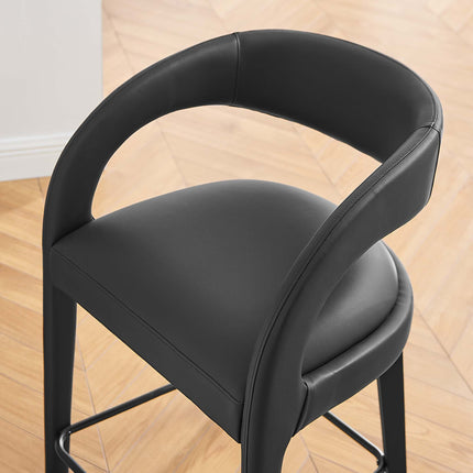 Modway EEI-6564 Pinnacle Vegan Leather Counter Stool Set of 2 Modway