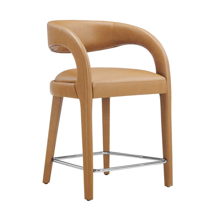 Modway EEI-6564 Pinnacle Vegan Leather Counter Stool Set of 2 Modway