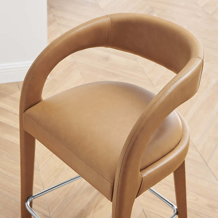 Modway EEI-6564 Pinnacle Vegan Leather Counter Stool Set of 2 Modway