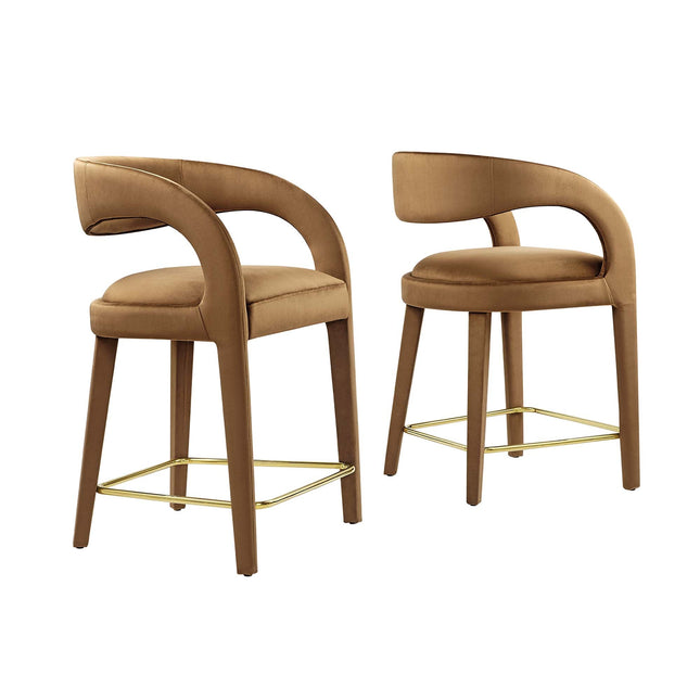 Modway EEI-6566 Pinnacle Performance Velvet Counter Stool Set of 2 Modway