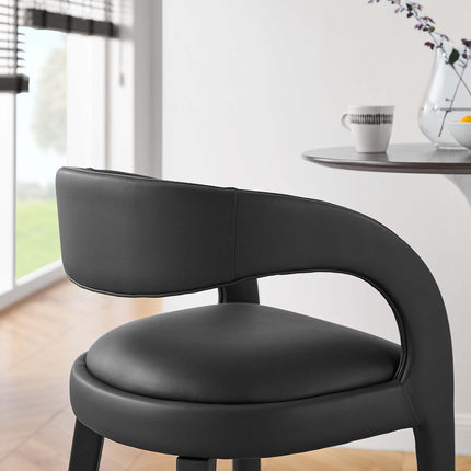 Modway EEI-6567 Pinnacle Vegan Leather Bar Stool Set of 2 Modway