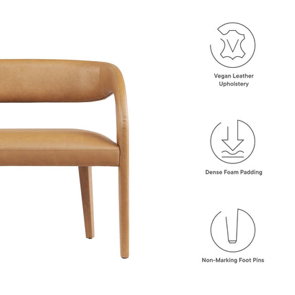 Modway EEI-6570 Pinnacle Vegan Leather Accent Bench Modway